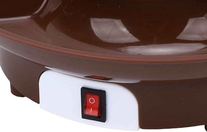 Electric Chocolate Fondue Pot, Food Grade Stainless Steel Melting Bowl with 3 Section Detachable Tray, for Chocolate Sauce Party Wedding Family Reunion (US Plug 110V)