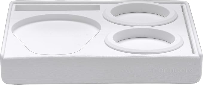 Normcore 58mm Tamping Station, Espresso Compact Tamping Station, Espresso Tamping Mat With Portafilter Stand, Coffee Tamper Mat, Food Grade Non-Slip Silicone, White