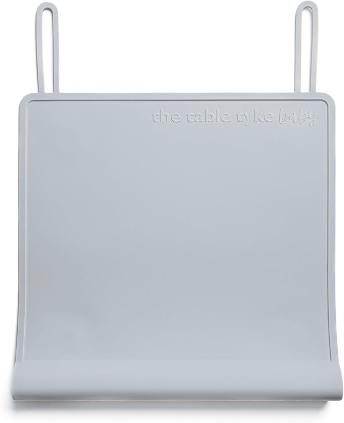 Silicone Placemat with Table Edge Bumper for Baby Toddler Suction Cup Safety Mat (Slate Grey)