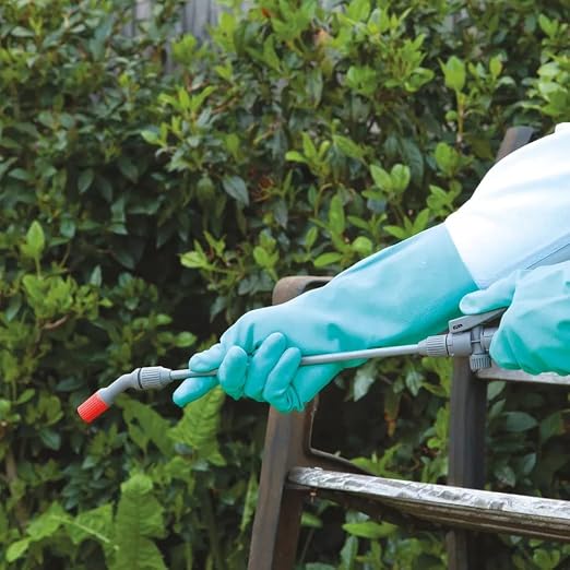 SHOWA 730 Chemical Resistant Gloves, 15-mil Nitrile with Cotton Flock Liner, 13-inch Extended Gauntlet, Bisque Grip, CE Cat III & Food Safe, Green, X-Large, 1 Pair