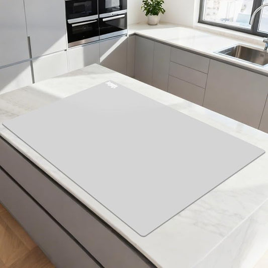 Extra Large Silicone Mat for Resin 36.2" x 24" 2MM Thick Silicone Craft Mat | for Table, Multifunction Silicon Matt for Kitchen Countertop Protector Heat Resistant Placemat by Foepoge(Gray)