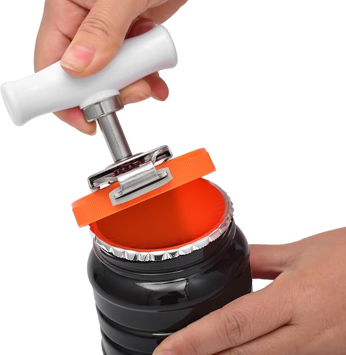 Kichwit Jar Opener for Weak Hands | Stainless Steel Jar Bottle Opener for Seniors with Arthritis, Plastic Handle
