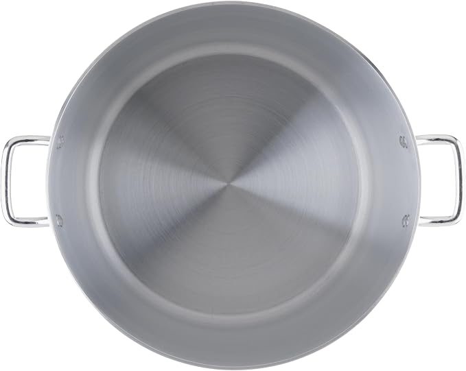 Winco Silver 60 qt Aluminum Stock Pot | Heavy-duty, Riveted handles, Reinforced walls, Great for Stocks, Soups, Pasta and Batch Cooking