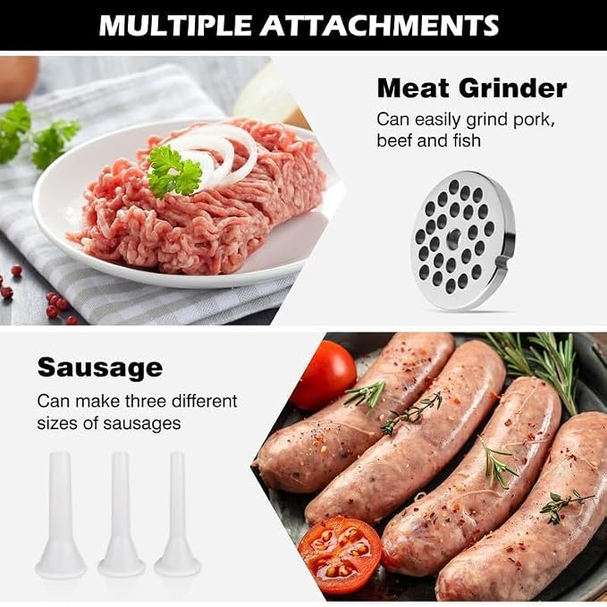 Meat Grinder with Sausage Stuffer Hand Operated for Meat Grinding & Sausage Filling Ideal for Complementary Food Household Restaurant & Outdoor Use-cy2