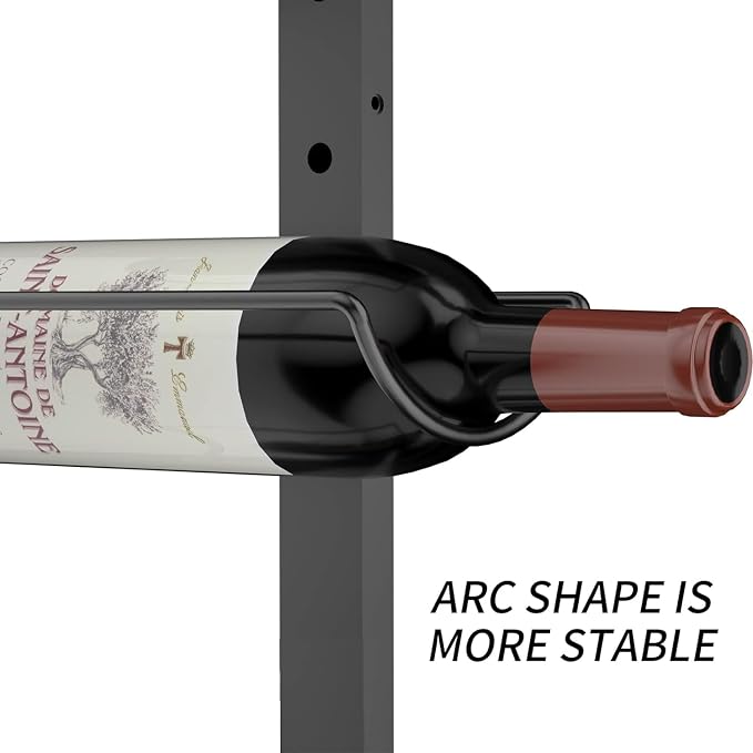 2 Pack 12 Bottle Wall Wine Rack for 24 Wine Bottles, DIY Detachable Wall Mount Wine Rack, Wine Storage Organizer Display Holder Used As One or Four, for Dining Room, Wine Cellar, wine lover gift