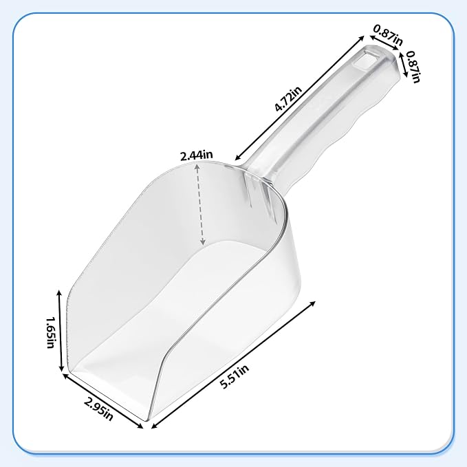 Small Freeze Dryer Scoop, Tray Fit Plastic Scoop for Freeze Dryer Accessories & Freeze Dried Food Handling, Durable Food Safe Dispenser (Fit Small Tray)