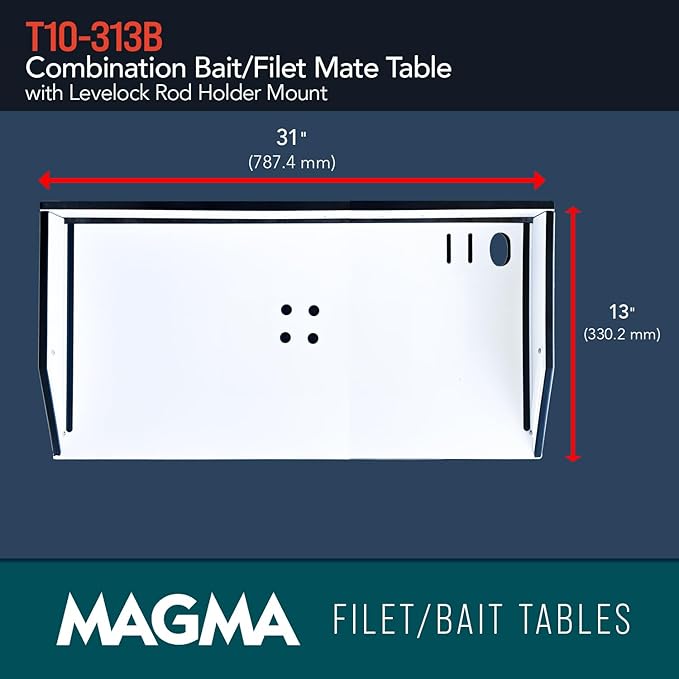 Magma Products Combination Bait/Filet Mate and Levelock Rod Holder Mount