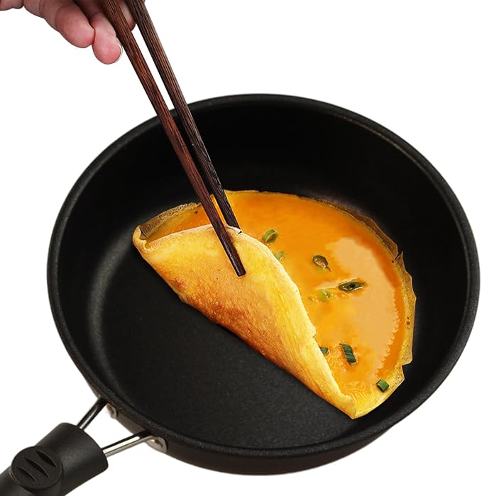 2 PCS Skillet Set, Portable Mini Frying Pan with Marble Coating (12cm+16cm) | Non-Stick and Heat Resistant Handle, Skillet Deeper Skillet Pan, for home Frying Saute Cooking Pizza Omelette Steak