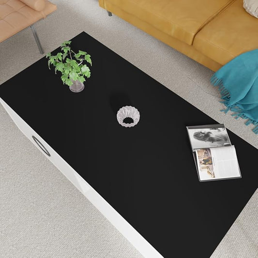 Table Cover Protector - 24x78 Inch Waterproof Easy to Clean Can Conceal Flaws Protector The Table Top from Scratches Used for Coffee Table (Black+Black 24x78)