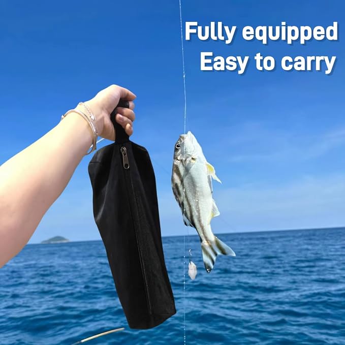 Fishing Knife Set, Fish Cleaning Kit, Filet Knife for Fish, Fish Scale Cleaning Brush, Multi-Functional Scissors, Gloves, Fishbone Tweezers, Storage Bag,Fishing Accessories,Fishing Tool Kit