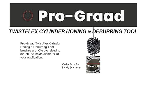TwistFlex 1-3/8" 240SC Cylinder Hone | 1.375" Flexible Cylinder Honing & Deburring Tool | Bore Brush for Hole Diameters 1.25" - 1.38" | Silicon Carbide 240 Grit | 1/4" Shank | 8.27" Length…