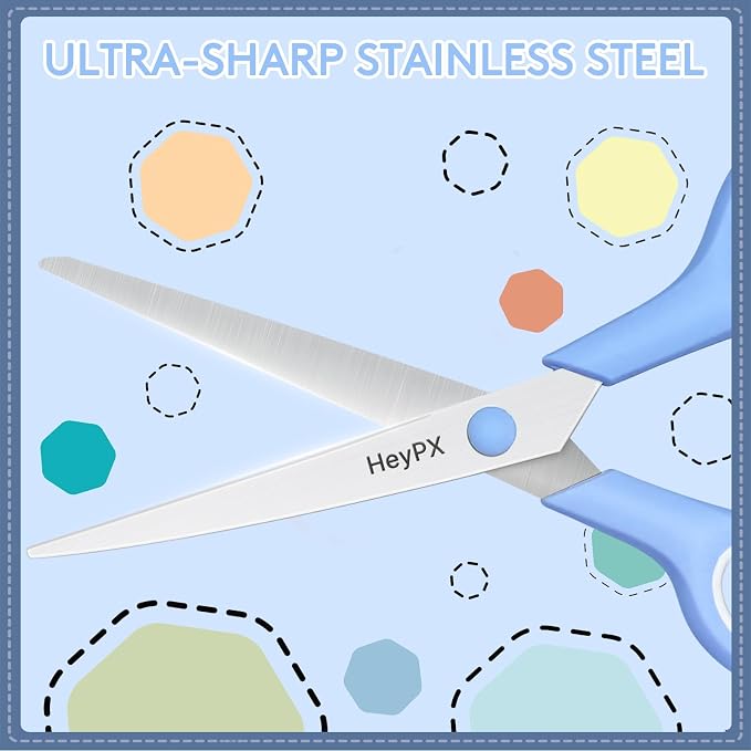 3-Pack 8.5" Ultra Sharp Stainless Steel Scissors - Premium All Purpose for Office, Crafts, Sewing, Home & School | Comfort-Grip Ambidextrous (Left & Right Handed)