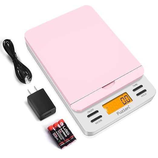 Fuzion Digital Postal Scale, 86 lb/0.1oz Shipping Scale for Packages with Hold and Tare, Postage Scale with Flip Holder, Package Scale for Small Business, Battery & AC Adapter Included