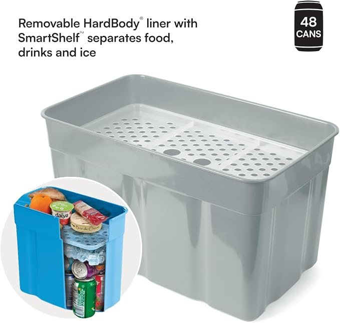 Titan by Arctic Zone Deep Freeze Cooler - Zipperless Hardbody Cooler - Deep Freeze Insulation, HardBody Liner, and SmartShelf
