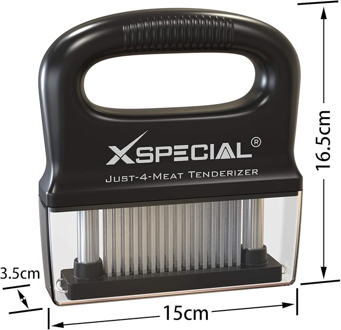 Deluxe 48 Blade Meat Tenderizer Tool – Stainless Steel, Detachable Design | Ultra-Sharp Needle Design | Transforms Tough Cuts into Juicy Cuts in Seconds, Easy to Use & Clean, Dishwasher Safe