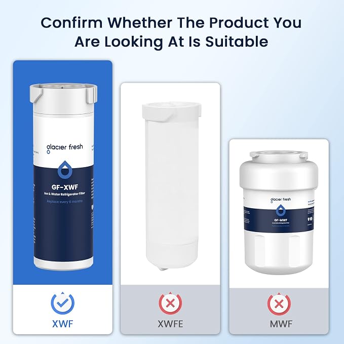 GLACIER FRESH XWF Replacement for GE XWF Refrigerator Water Filter 1 Pack