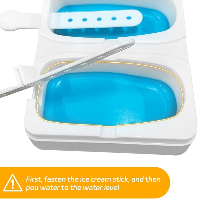 Stackable Popsicles Molds, BPA-Free Popsicle Molds with Sticks | 2-Pack Ice Pop Mold for Homemade Fruit, Yogurt, and Smoothie Popsicles
