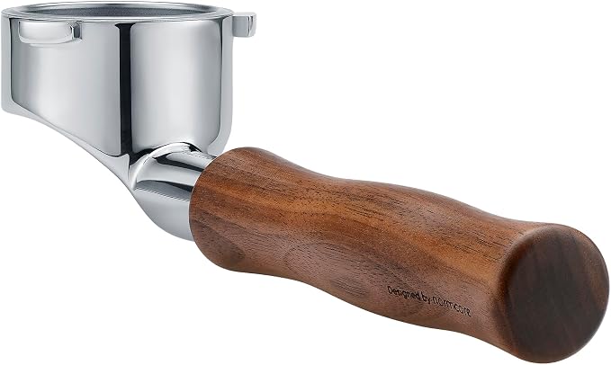 Normcore 51mm Bottomless Portafilter for DeLonghi La Specialista, 3-Ear Naked Espresso Tool with Walnut Handle for EC9155 9335 9355 9665 EC9335, 18g Basket Included