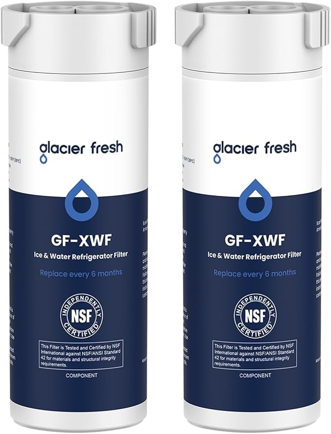 GLACIER FRESH XWF Replacement for GE XWF Refrigerator Water Filter 2 Pack
