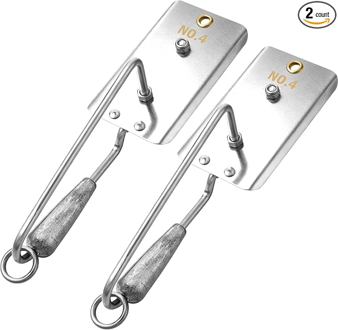 Leinuosen 2 Pcs Fishing Planer with Stainless Steel Heavy-Duty Trolling Planer Boards for Fishing Downrigger Freshwater Saltwater Wahoo Tuna Outdoor