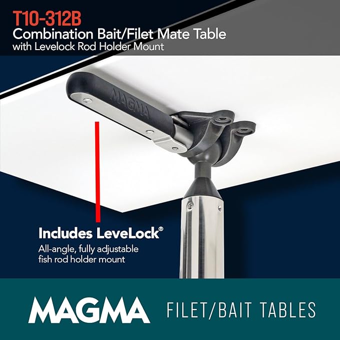 Magma Products Combination Bait/Filet Mate and Levelock Rod Holder Mount