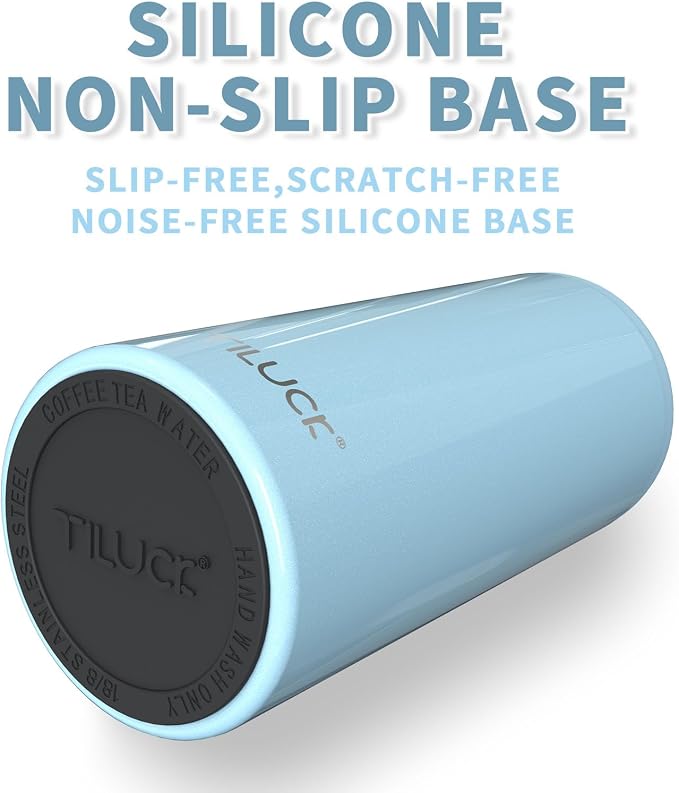 TILUCK Skinny Can Cooler, Stainless Steel Insulated Slim Cans, 12 oz | Beer & Hard Seltzer, Doucle-Walled Stainless Steel Insulated Slim Cans, Slim 12 oz (Glitter Sky)
