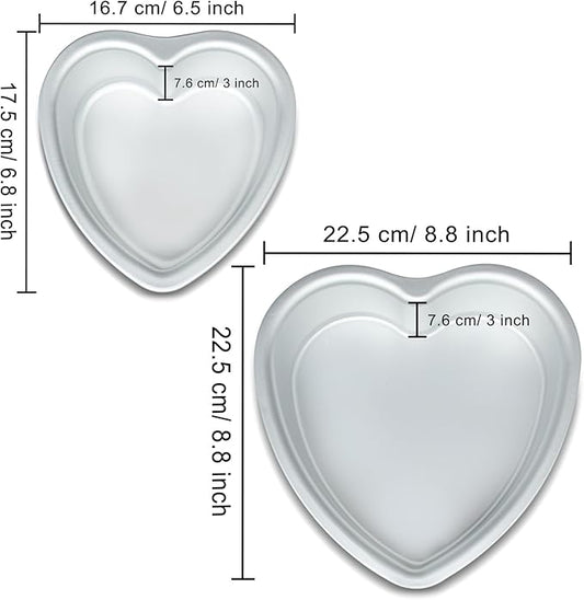 Heart Shaped Cake Pans 6&8 Inch 3 Inch Deep Other Occasion Cakes