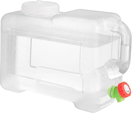 Drink Water Dispenser for Fridge - 3 Gallon Beverage Dispenser with Leak-Proof Spigot, Portable Food-grade Water Jug Container with Spout Handle for Kitchen Refrigerator Outdoor Camping Hiking