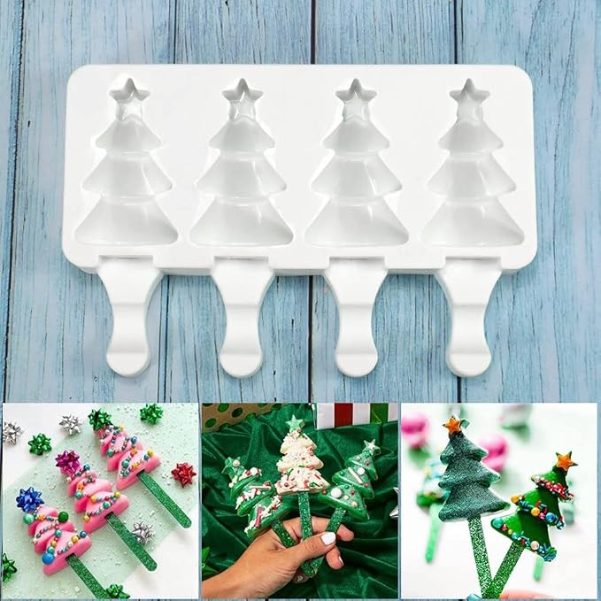 Ice Cream Popsicle Silicone Mold Silicone Mold Soft and Smooth Mould for DIY Homemade Ice-Lolly Ice Cream Ice Candy Cake Pop Maker Mold Non-Stick & Easy Release, Type 24