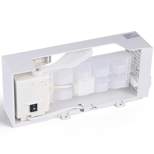 Upgraded Ice Maker Assembly W11700250 W11359448 W11546935 W11633658, Compatible with Whirlpool Kenmore Amana Maytag Replaces AP7019172 - Set Water Supply to 110ml to Avoid Ice Clumping White