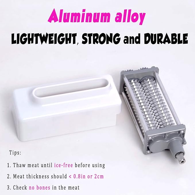 [UPGRADE] Meat Tenderizer Attachment for All KitchenAid Household Stand Mixers- Mixers Accesssories [No More Jams,No More Break,Easier to clean]