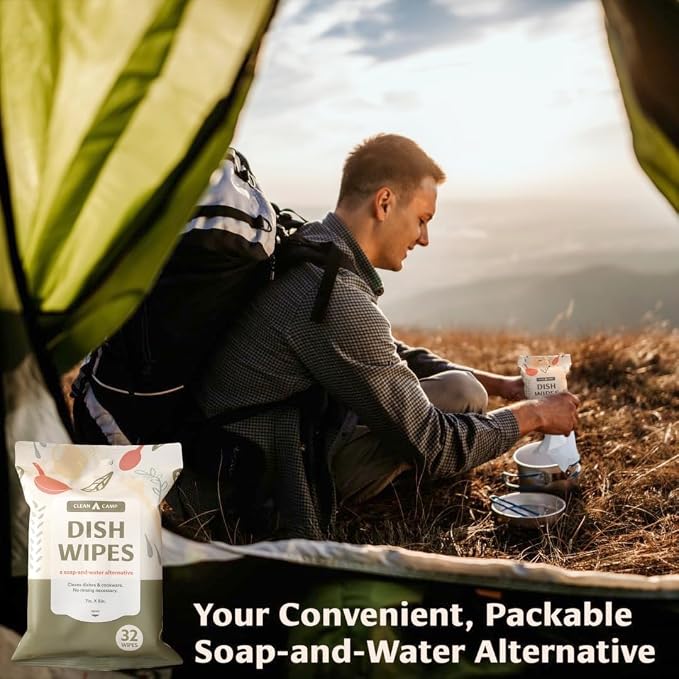 Dish Wipes | A Soap-and-Water Alternative | Pre-Moistened Food-Safe Rinse-Free