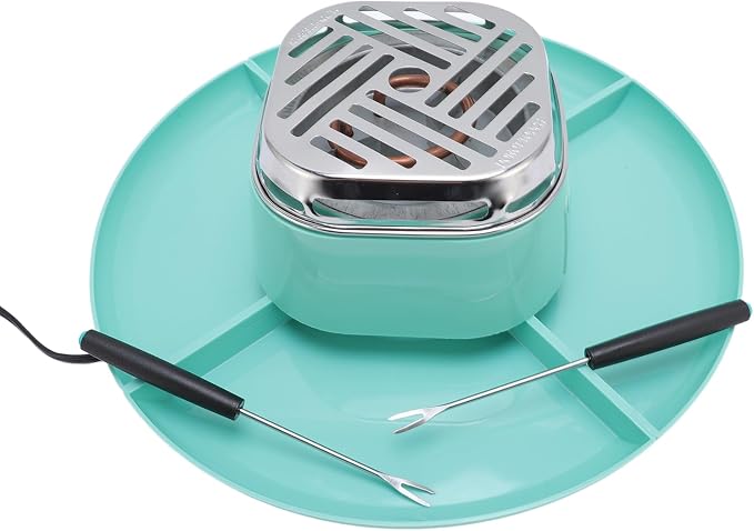 Roaster Smores Maker Fondue Set, Electric Fondue Pot with Party Accessories for Gatherings, Meals, and Outdoor Events (US Plug 120V)