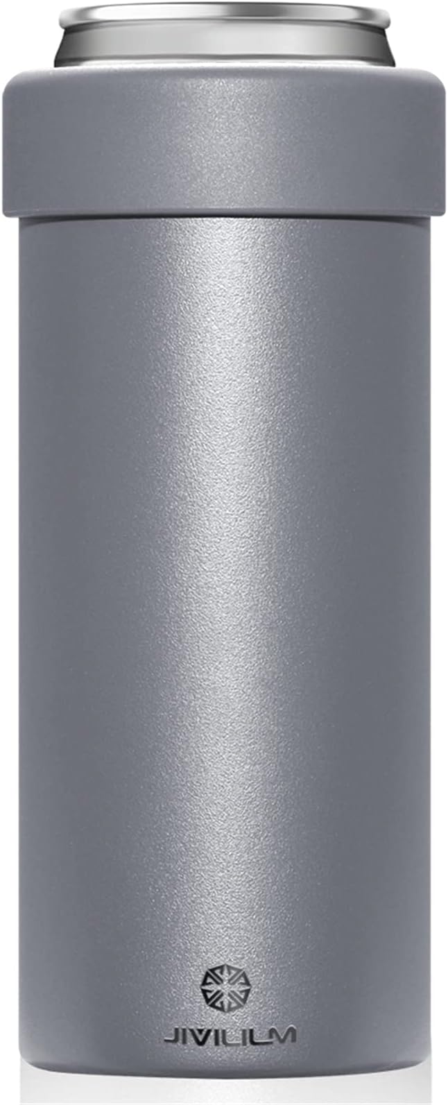 12 oz. Slim Can Cooler Insulated (Gray) | Stainless Steel 12oz. Skinny Drink Holder for Soda, Hard Seltzer, Beer and Energy Drinks