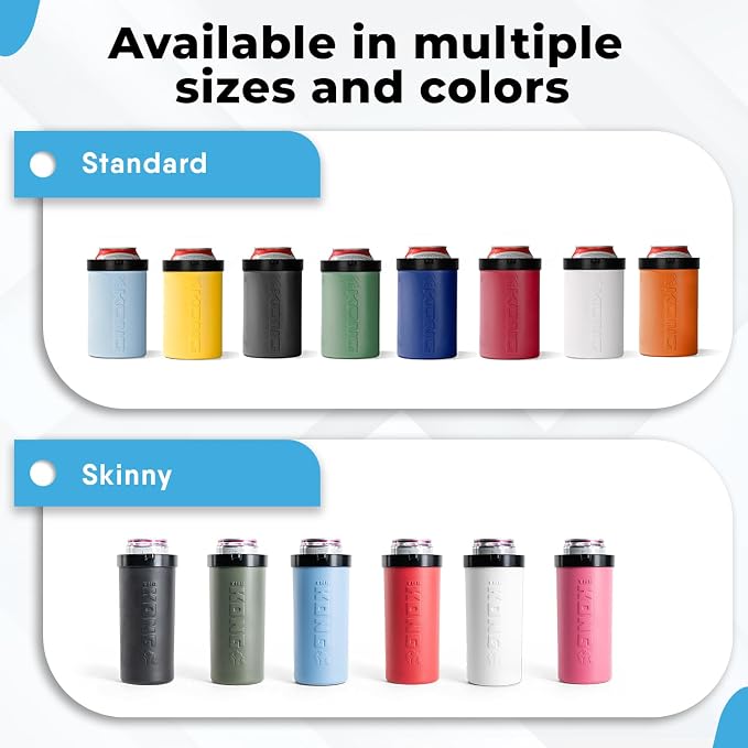 The Kong 2.0 - A Portable Can or Bottle Cooler/Cup With A Detachable, Expandable, Hose To Funnel Your Drink (Blue)