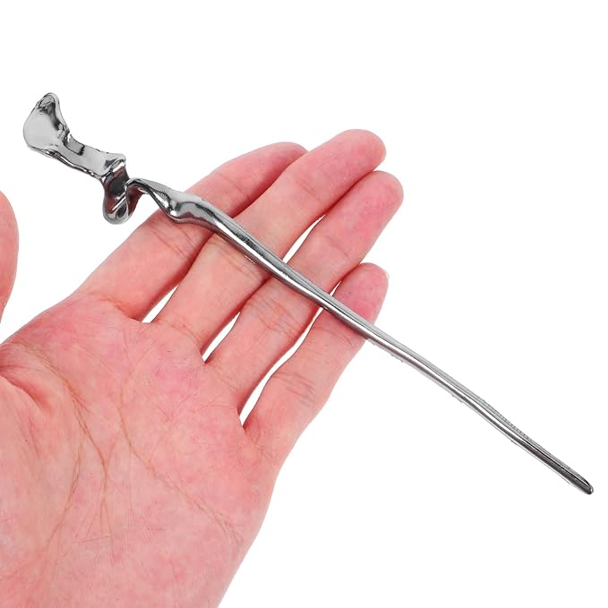 Lurrose Metal Hair Sticks for Women 2Pcs Chinese Hairpins Vintage Hair Jewelry Accessories for Buns and Styling 6.69In Durable Chopsticks with Geometric Design