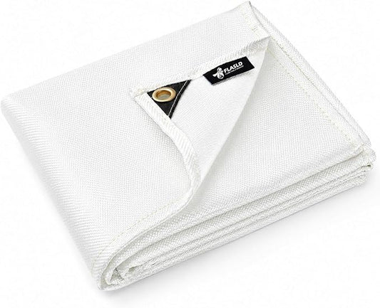 FLASLD Heavy-Duty Fiberglass Fire Retardant Blanket, 70 x 95 inch Welding Fireproof Thermal Resistant Insulation