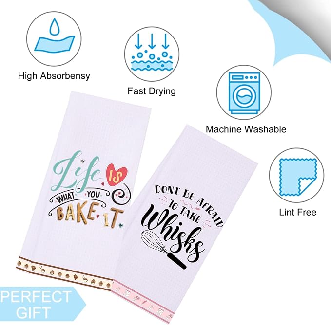 LXOMILL Funny Kitchen Towels, Baking Gifts for Women, Baker Gift