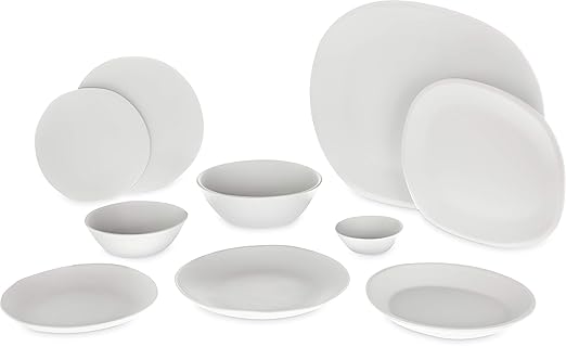 Carlisle FoodService Products Ridge Reusable Plate Rimless Plate for Home and Restaurant, Melamine, 9 Inches, Cement