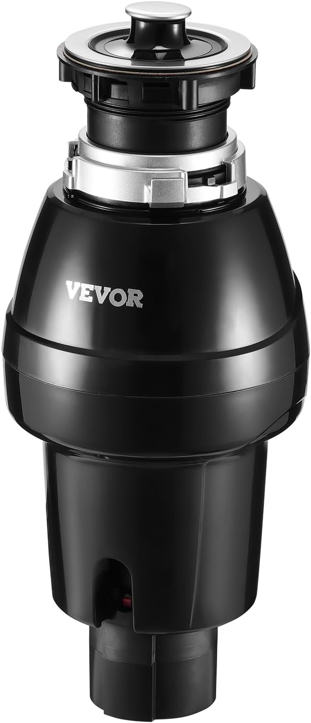 VEVOR Garbage Disposal, 3/4HP 3250RPM DC Motor, Continuous Feed Food Waste Sink Disposer, EZ Connect Food Waste Grinding System with Sound Reduction, Power Cord and Splash Guard, for Kitchen
