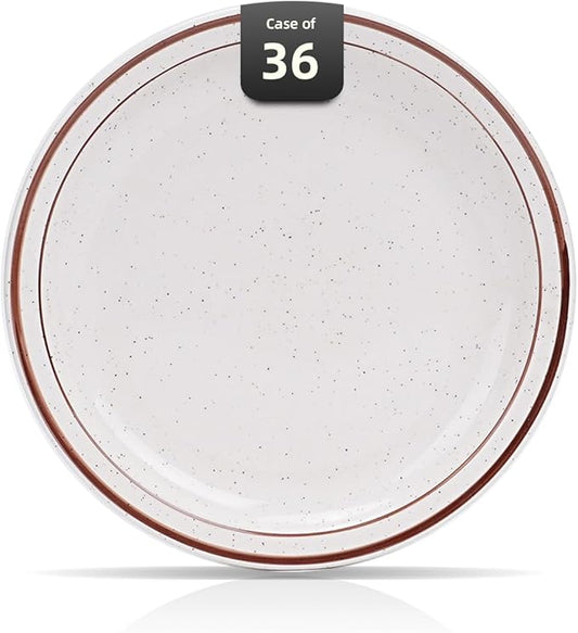 Stoneware Narrow Rim Commercial Grade Dinnerware (Brown Speckle, Plate 7.25")
