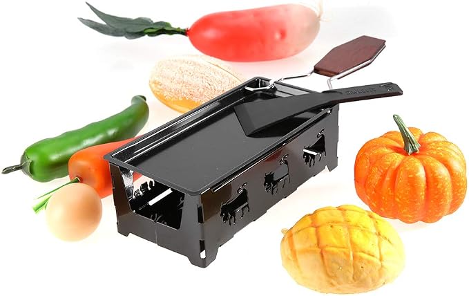 Mini Raclette - Cheese Melter Raclette Grill Non-Stick Mini Rotaster Baking Tray Cheese Melting Pan
