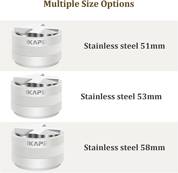 IKAPE Coffee Products, 49MM Coffee Distributor & Hand Tamper, Adjustable Depth Espresso Distributor Fits All 49mm Espresso Portafilter