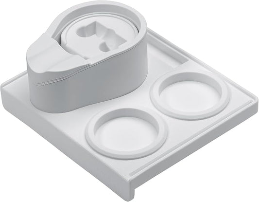Normcore Tamping Station, 51mm 54mm Compact Tamping Station, Espresso Tamping Mat With Portafilter Stand, Coffee Tamper Mat, Food Grade Non-Slip Silicone, White