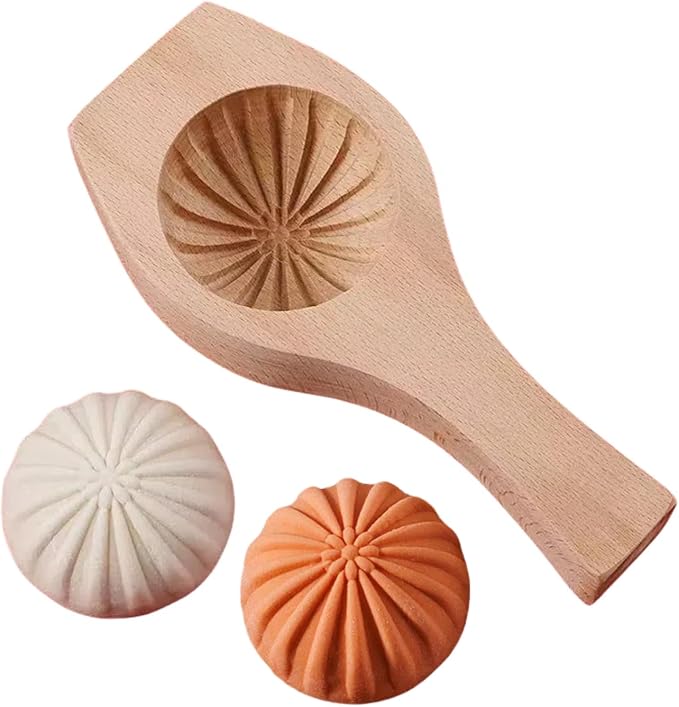 Wooden Bao Bun Maker,Baozi Maker Machine,Wooden Steam Bun Mold,This Kitchen Appliances And Gadgets Is the Best Gift for Asian Food Enthusiasts And Dumpling Maker (Steamed Bun B)