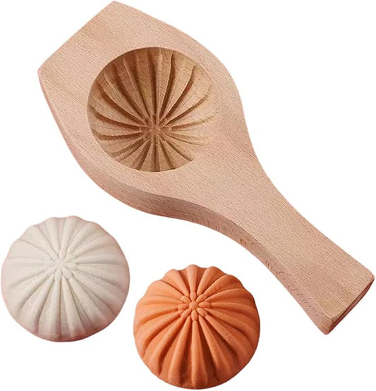 Wooden Bao Bun Maker,Baozi Maker Machine,Wooden Steam Bun Mold,This Kitchen Appliances And Gadgets Is the Best Gift for Asian Food Enthusiasts And Dumpling Maker (Steamed Bun B)