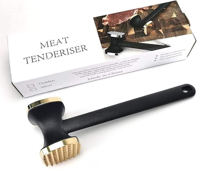 Kitchen Meat Tenderizer - Heavy Duty Manual Hammer Mallet Tool,Meat Hammer Used for Steak, Chicken, Fish，Meat Pounder With Comfort Grip Handle