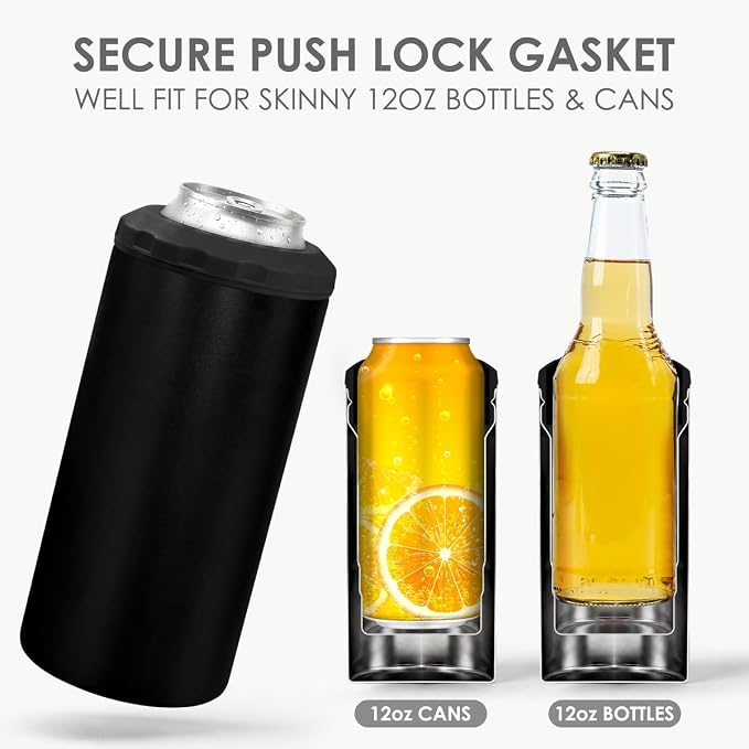 Soccer Can Cooler 12oz - Travel Mug Cups - Stainless Steel Insulated for Players Men Brother Buddy - Tumbler Cans Koozie, Sport Gift for Birthday, Christmas