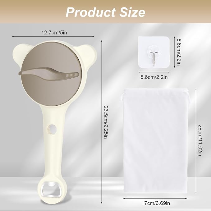 2026 Upgraded 4-in-1 Jar Opener for Seniors Adjustable | Stainless Steel Lid Opener with Handle, Includes Hook & storage bag , Can Opener for Arthritis and Weak Hands