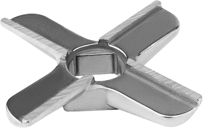 Meat Grinder Blade #8 - 2 Pcs Replacement Blades for Electric Grinder - Stainless Steel Parts and Accessories for Grinding